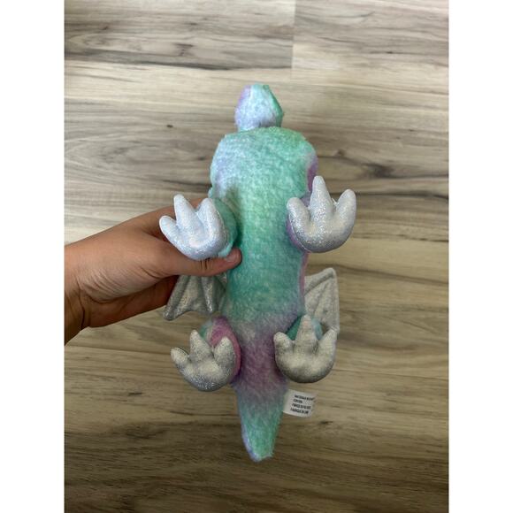 American Girl Crisella Dragon Plush Rainbow Tie Dye Wellie Wishers Magic Garden - Picture 5 of 6